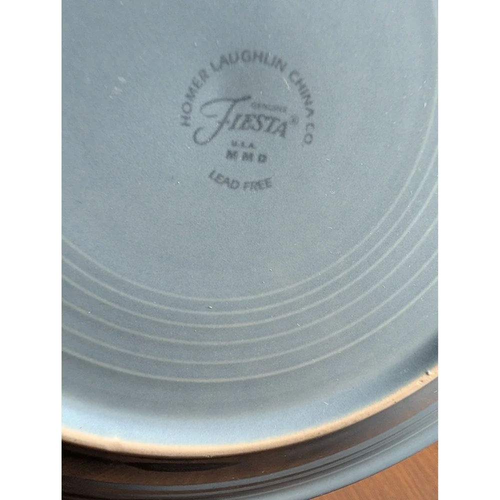 Homer Laughlin FiestaWare Turquoise/Pink Dinner Set of 4 Plates 10.5